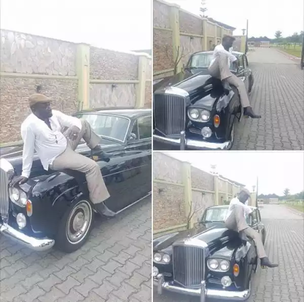 Billionaire Ayiri Emami Relaxes On His Classic Bentley Car In His Warri Mansion Photo